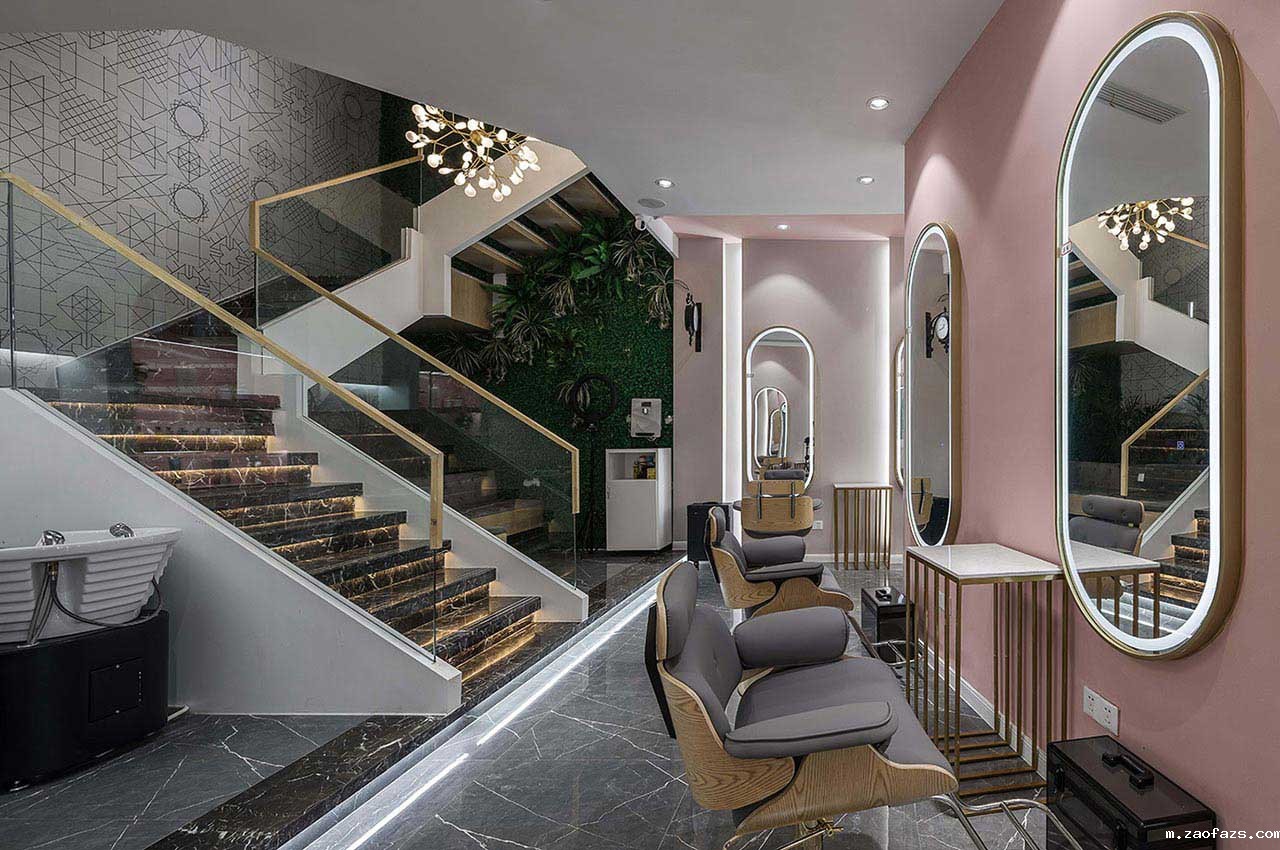 320平米郑州美发店面设计装修效果图