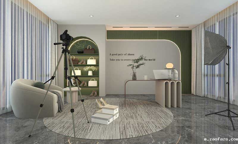 郑州二七区带货直播间设计装修效果图
