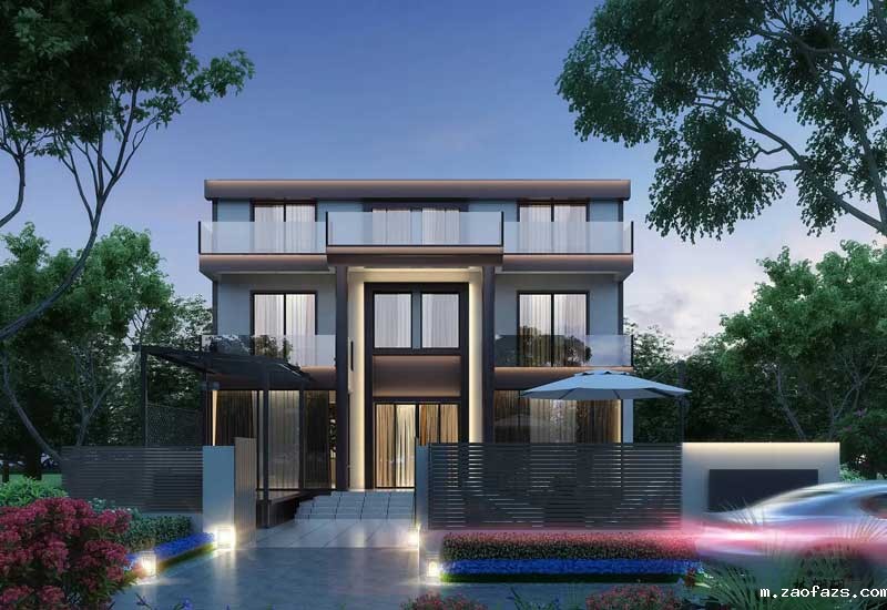 郑州别墅外观设计,室外装饰效果图