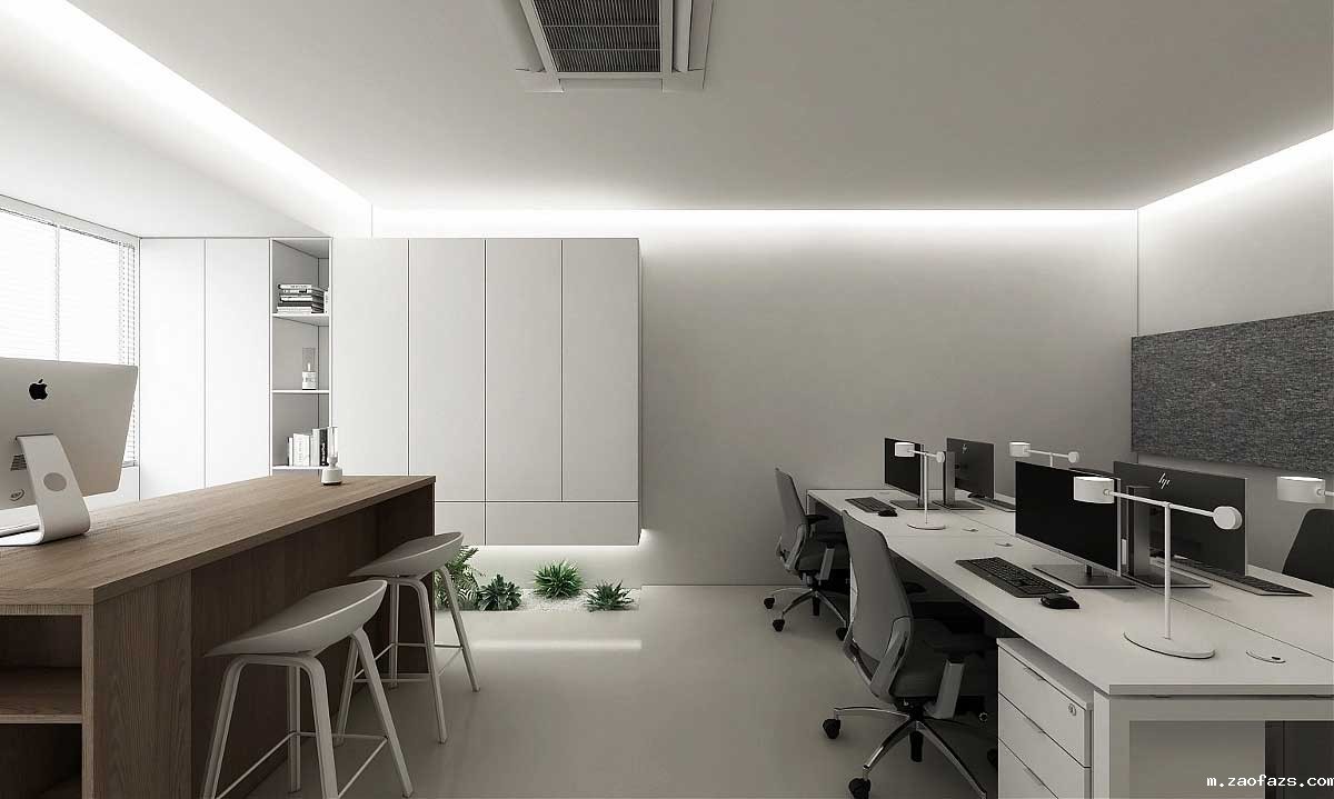 简约办公空间设计-郑州办公室装修效果图