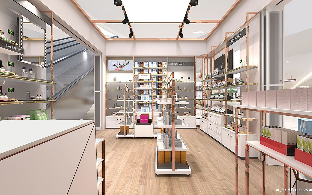 60平米化妆品店铺装修设计效果图