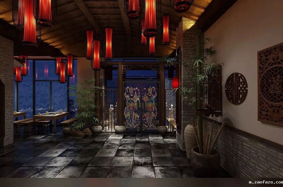 郑州火锅店装修设计-650平米火锅店装修效果图