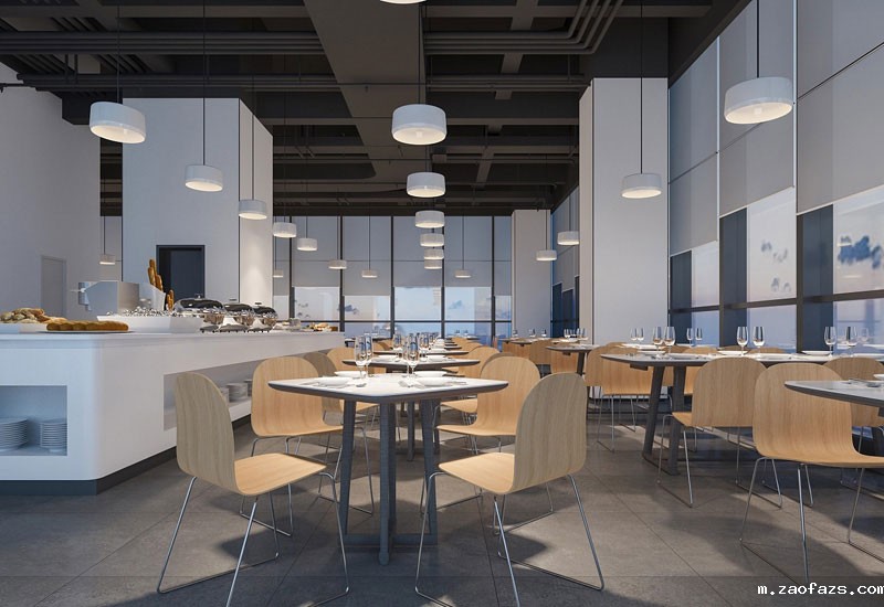 公司食堂装修设计-企业餐厅设计效果图
