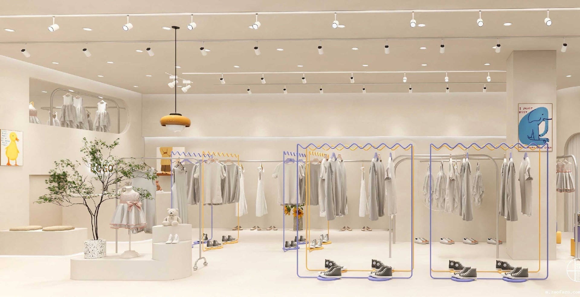 郑州童装店设计-童装店铺装修设计效果图