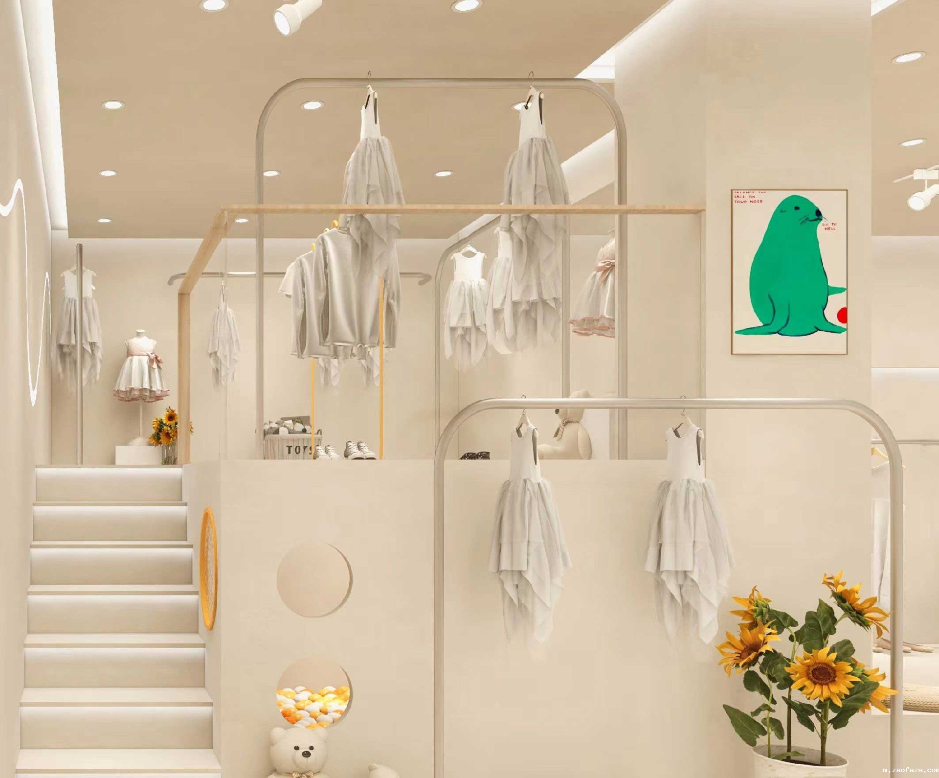 郑州童装店设计-童装店铺装修设计效果图