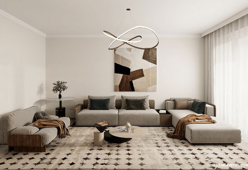 135平米现代风格三居室装修设计效果图