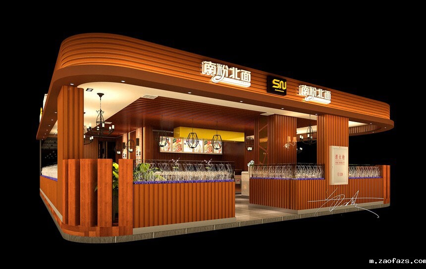 郑州米粉店设计-米粉店装修设计效果图