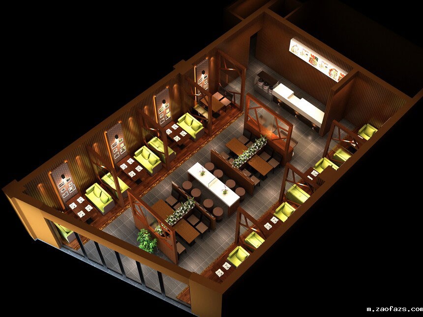 郑州米粉店设计-米粉店装修设计效果图