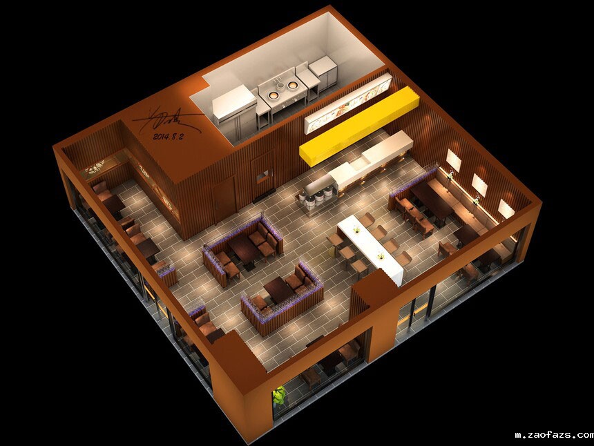 郑州米粉店设计-米粉店装修设计效果图