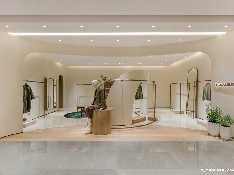 120平米现代简约风服装店装修设计