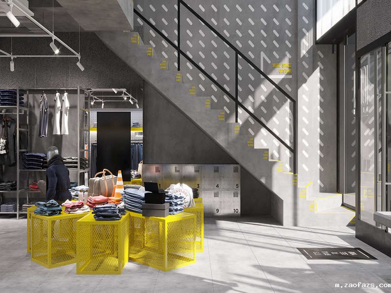 80平米极简风格临街服装店设计