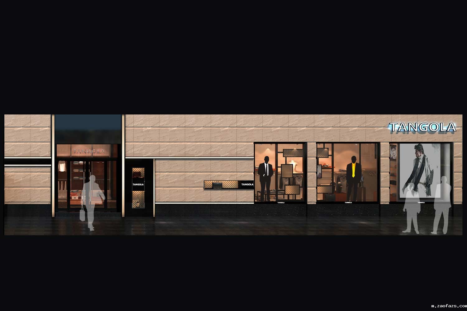 350平米品牌服装旗舰店装修设计效果图