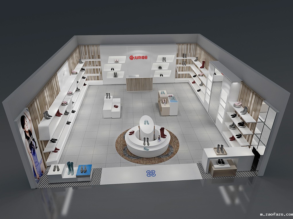 60平米女鞋专卖店装修设计效果图