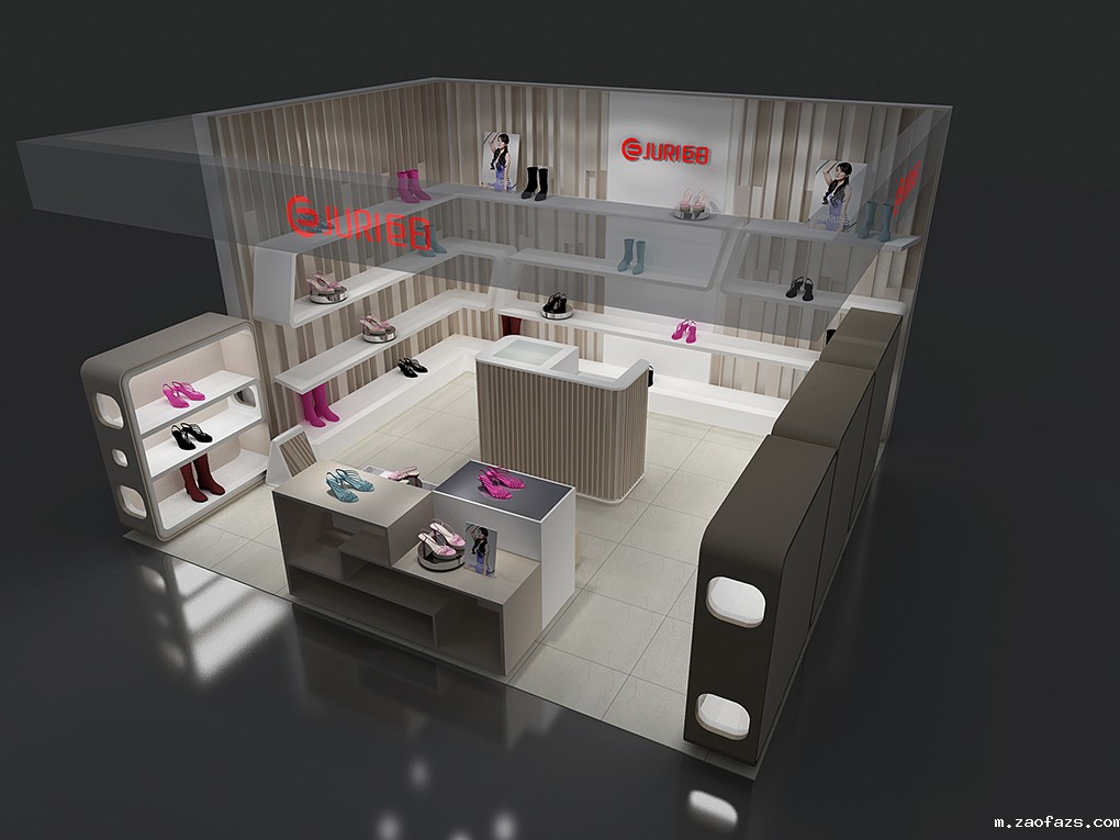 60平米女鞋专卖店装修设计效果图