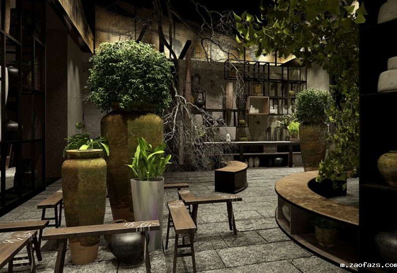 600平方烤肉店面装修设计效果图