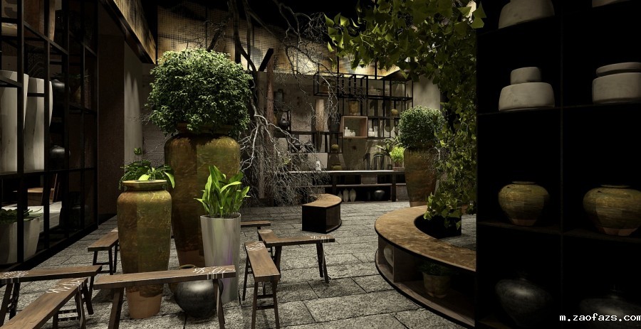 600平方烤肉店面装修设计效果图