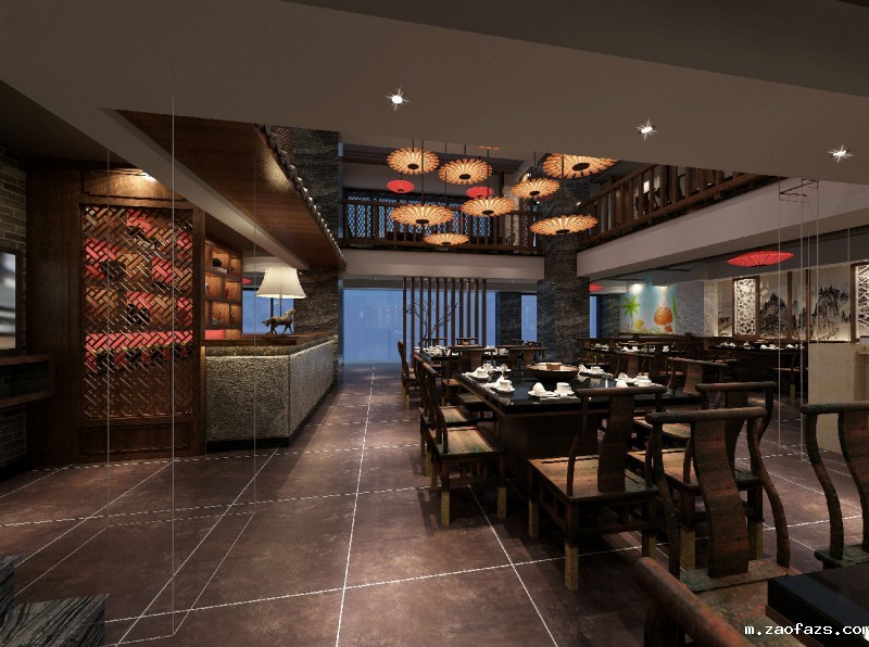 530平米火锅店装修设计效果图