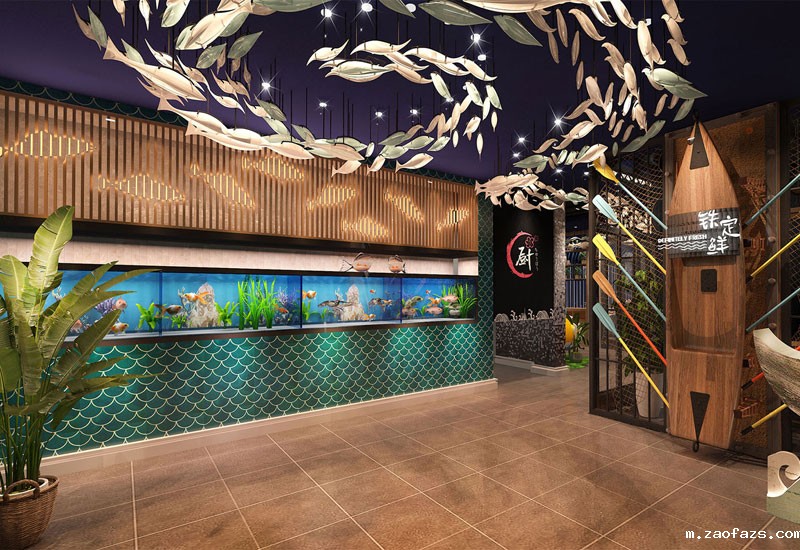 300平米中餐厅装修设计效果图