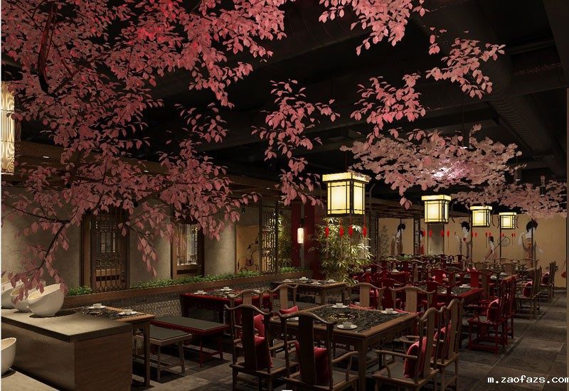 400平米汉唐风火锅店装修设计效果图