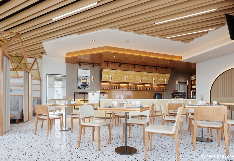 150平米咖啡厅装修设计效果图