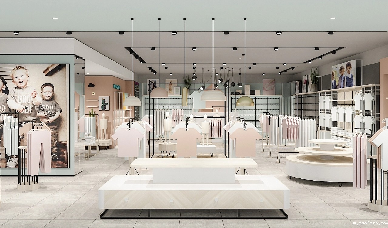 280平米品牌母婴店铺设计装修效果图
