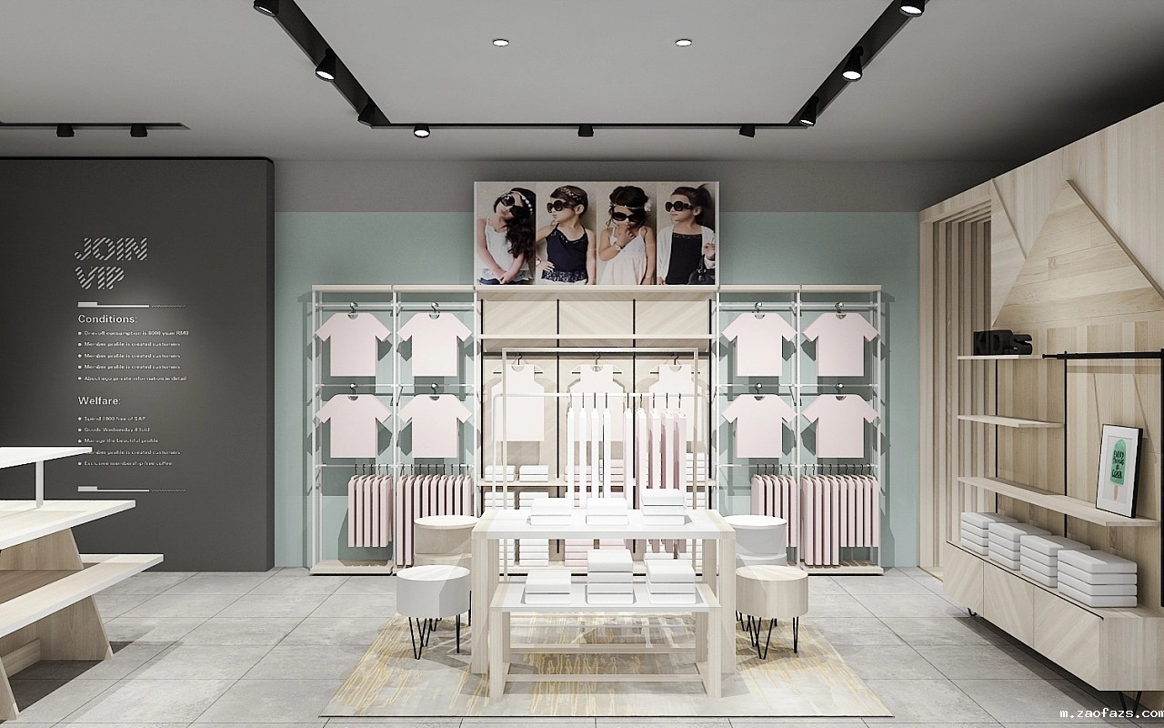 280平米品牌母婴店铺设计装修效果图