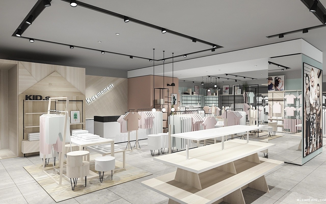 280平米品牌母婴店铺设计装修效果图