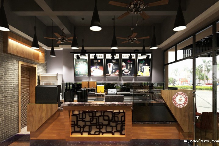 120平米咖啡店设计装修效果图