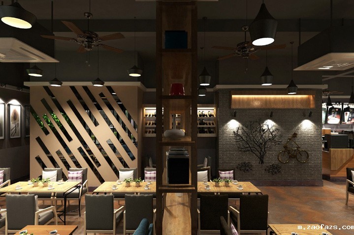 120平米咖啡店设计装修效果图