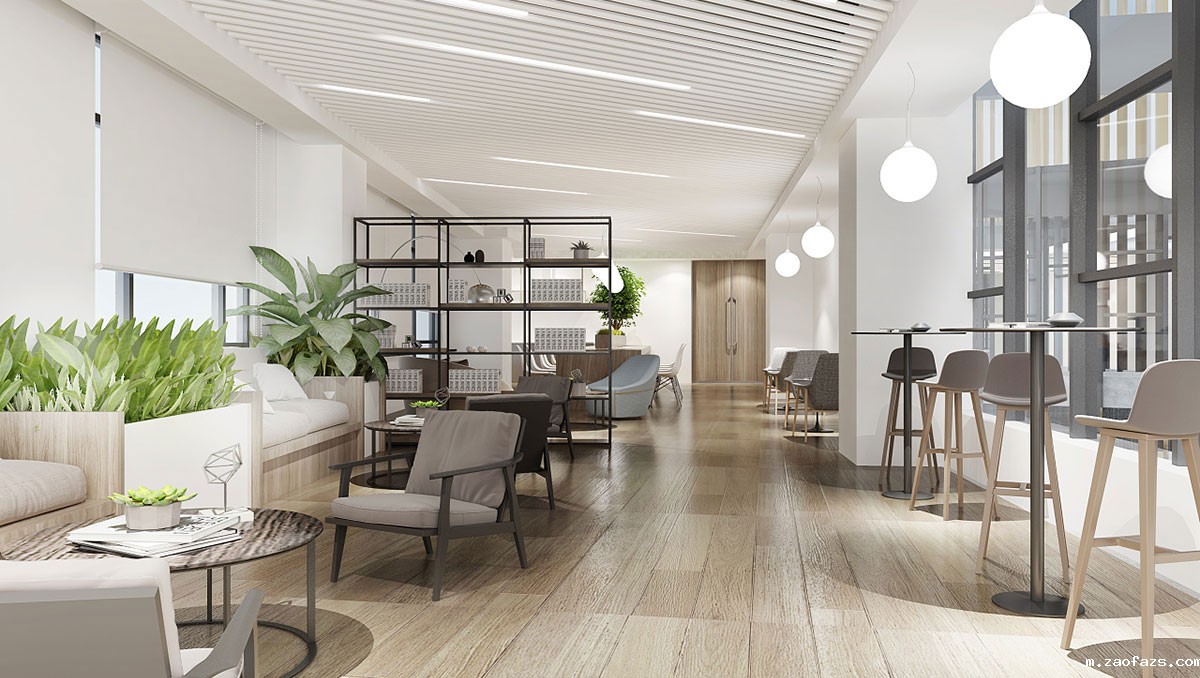 600平科技型办公室装修设计效果图