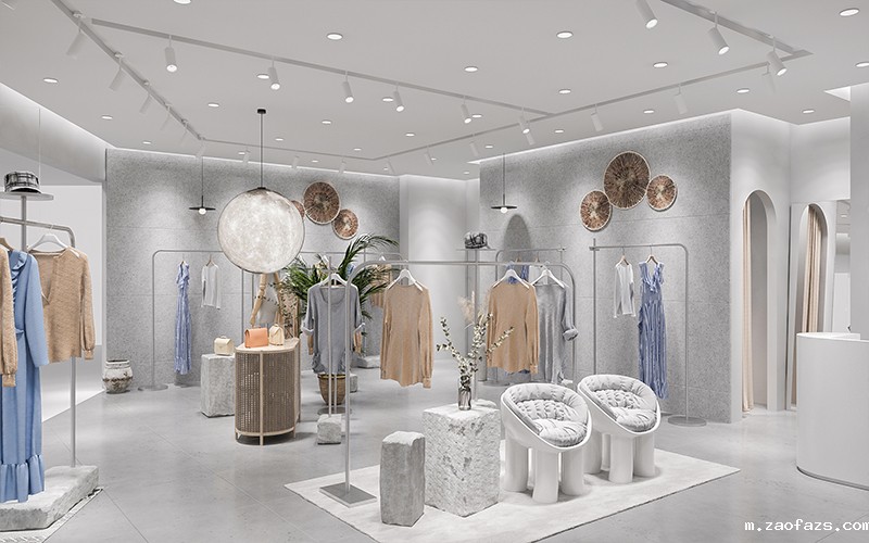 300平米现代服装店装修设计效果图
