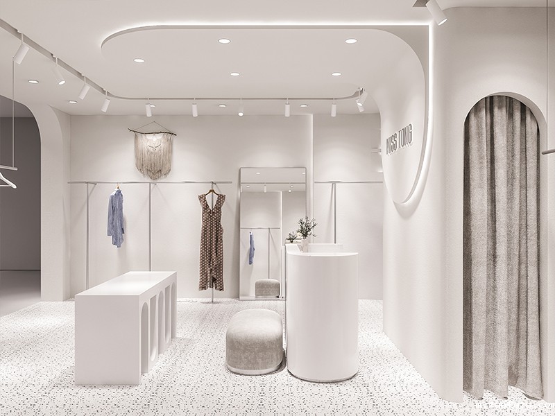 300平米现代服装店装修设计效果图