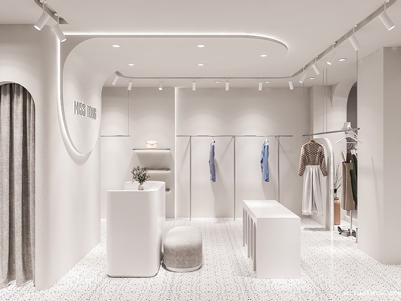 300平米现代服装店装修设计效果图