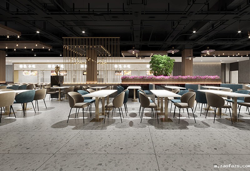 800平米学校食堂设计装修效果图