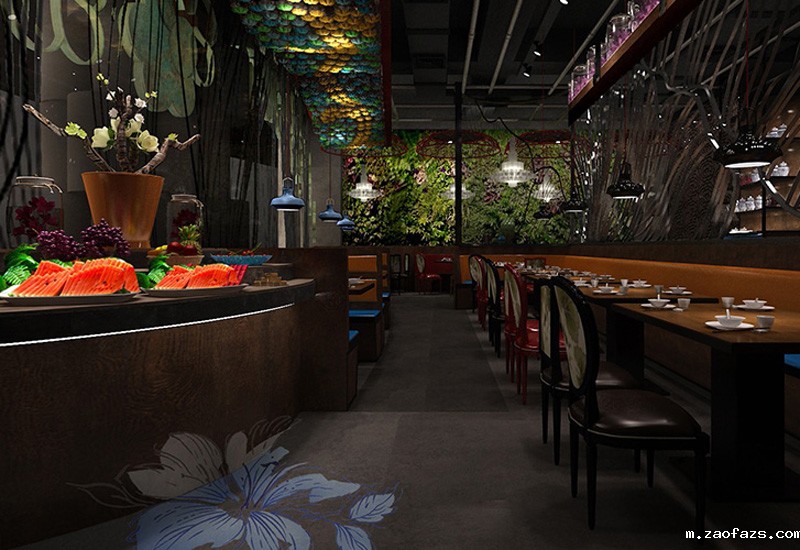 300平米湘菜馆装修设计效果图