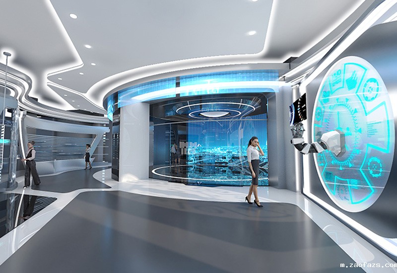 1000平米企业数字展厅设计效果图