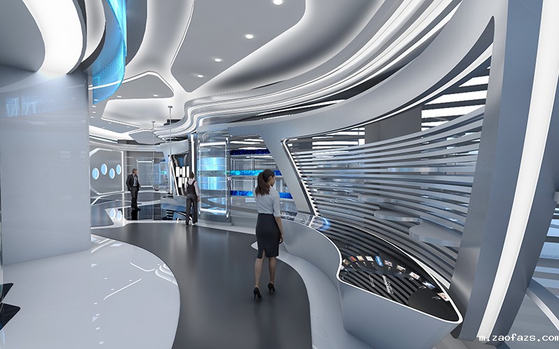 1000平米企业数字展厅设计效果图