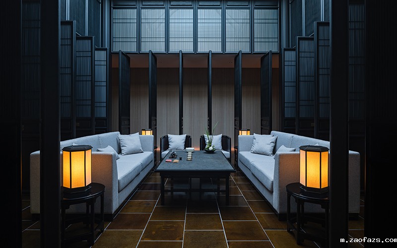 300平米复古茶室装修设计效果图