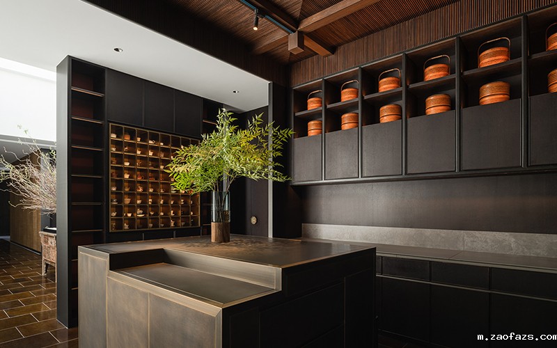 300平米复古茶室装修设计效果图