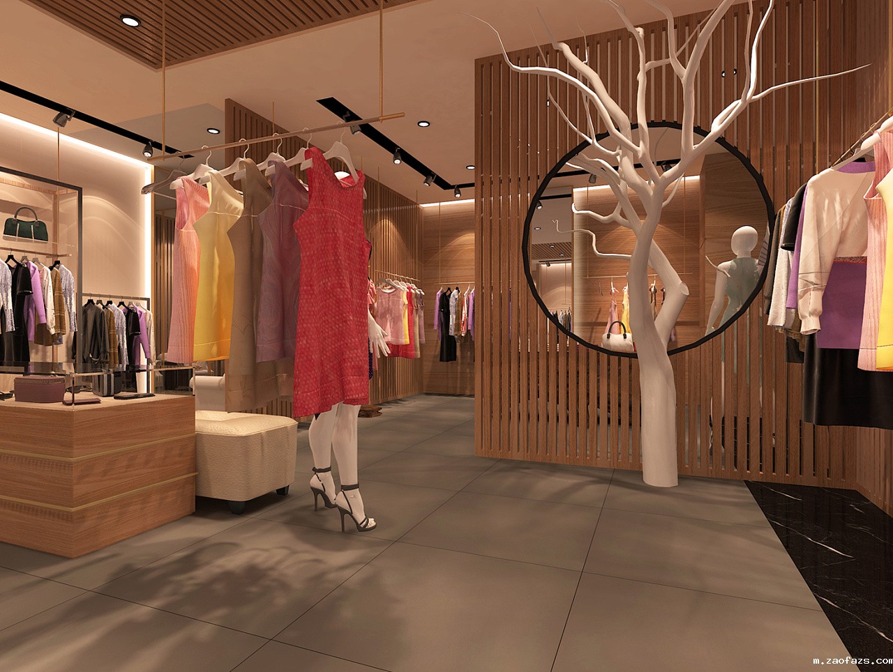 230平米品牌女装店装修设计效果图