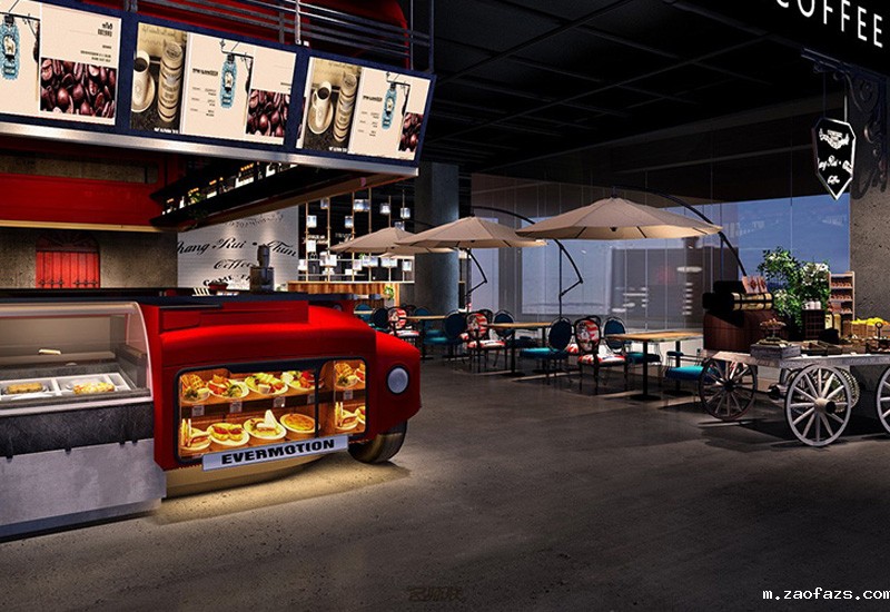 300平米主题咖啡馆装修设计效果图