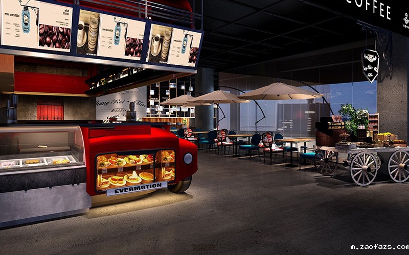 300平米主题咖啡馆装修设计效果图