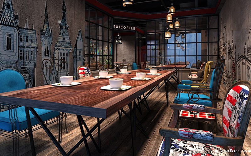 300平米主题咖啡馆装修设计效果图