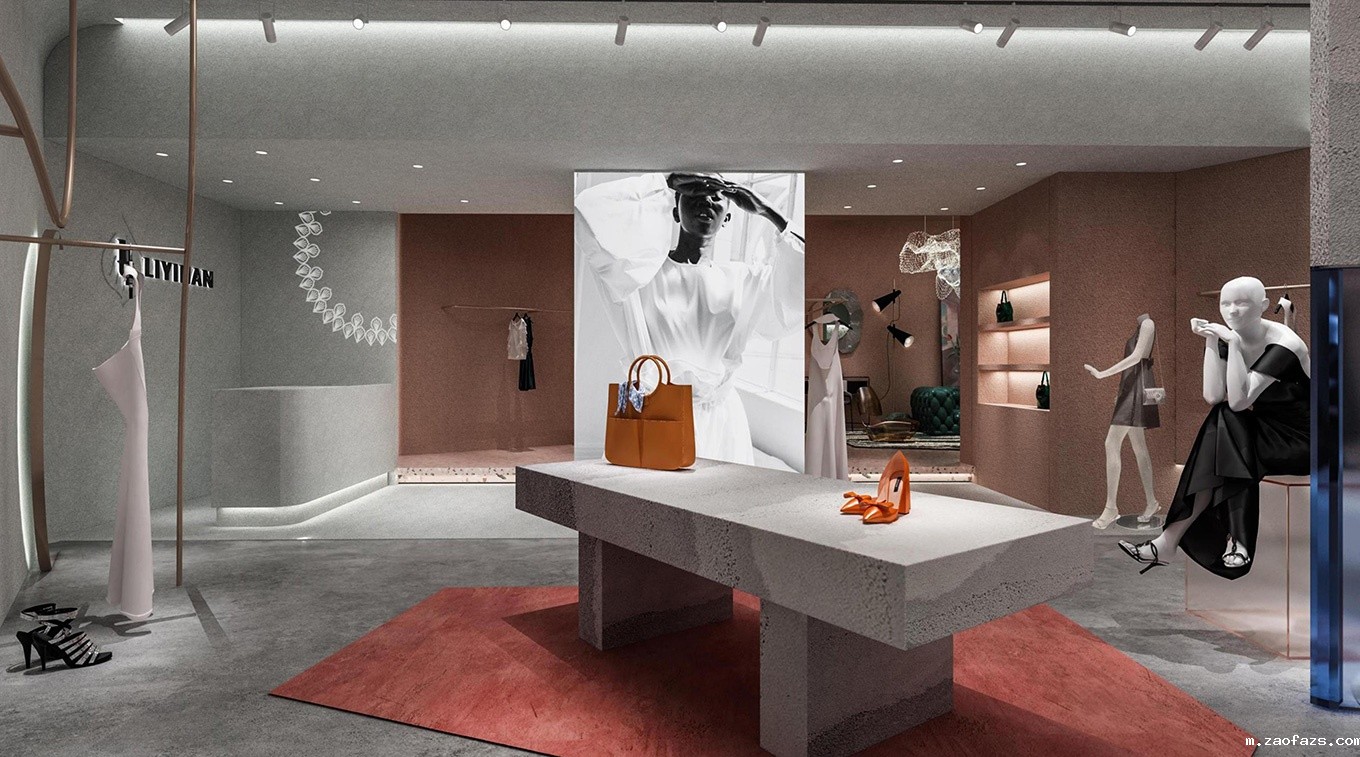 210平米女装专卖店装修设计效果图