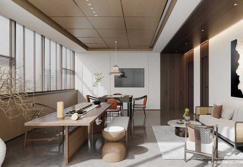 1000平米郑州茶楼装修设计效果图