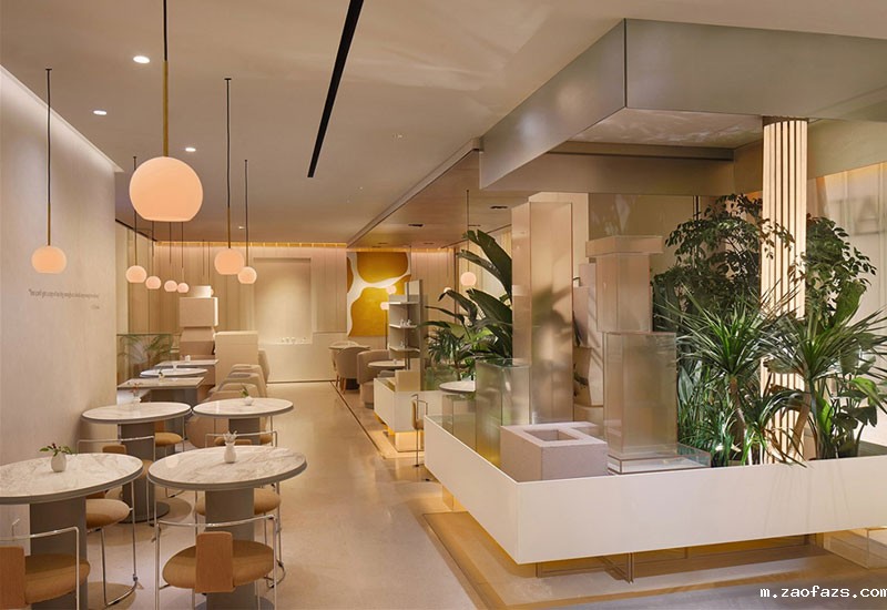 135平米轻奢咖啡甜品店装修设计效果图