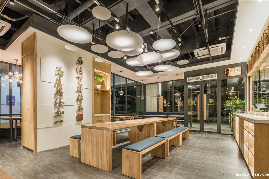 120平米新中式餐厅装修设计效果图