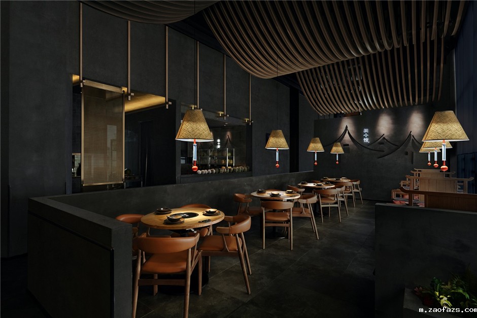 335平米中式餐厅设计装修效果图