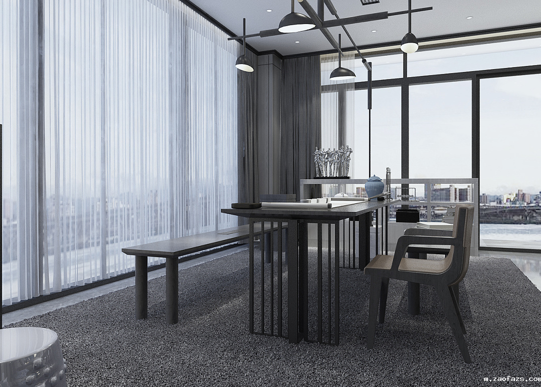 160平米极简禅意必威登录首页大全官网效果图赏析