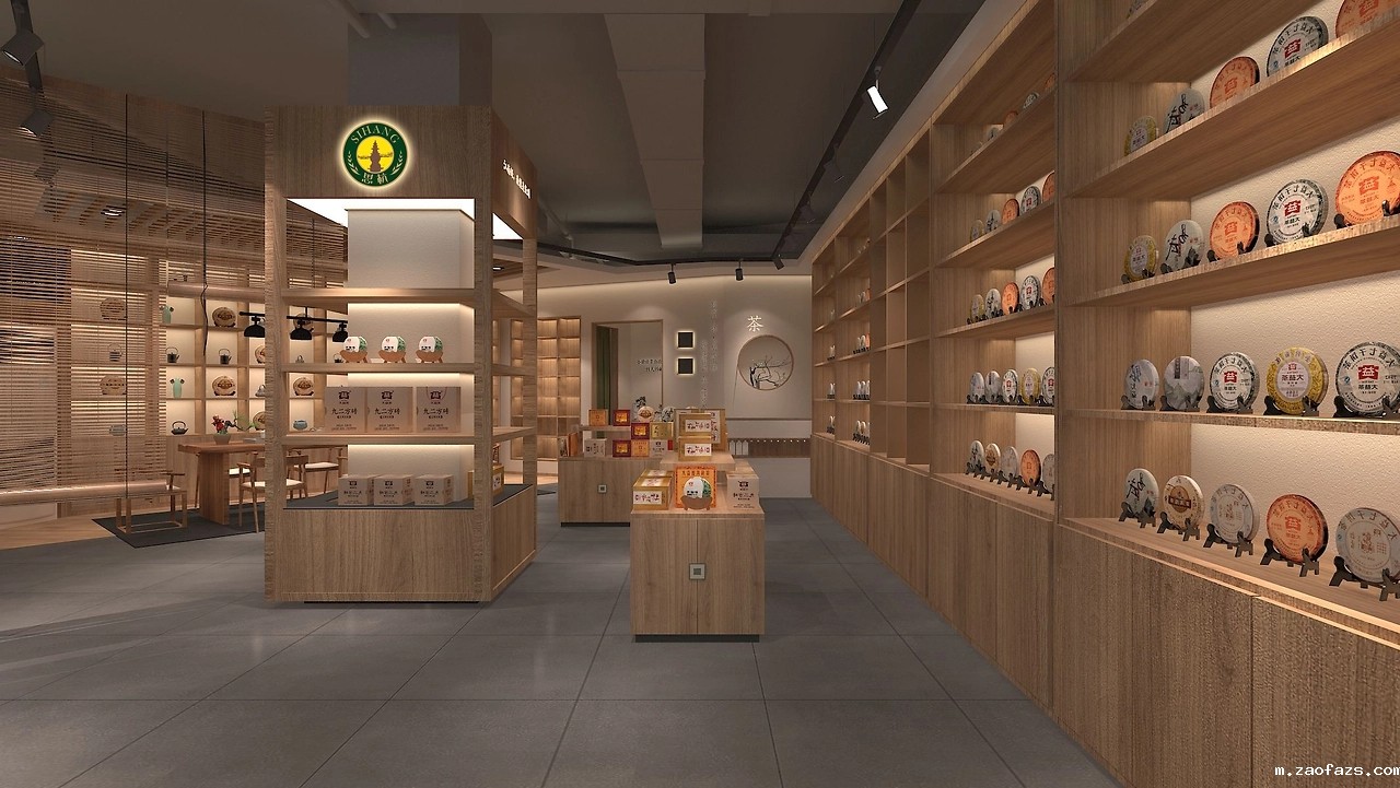 115平米郑州茶叶店设计装修效果图